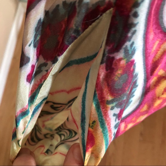 Johnny Was silk colorful V-neck tunic - Picture 5 of 8